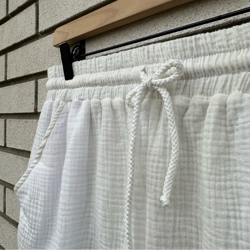 Dippin Daisy’s Pacific Hideaway Ivory Double Gauze Cotton Pull On Shorts XL Boho - Picture 6 of 11